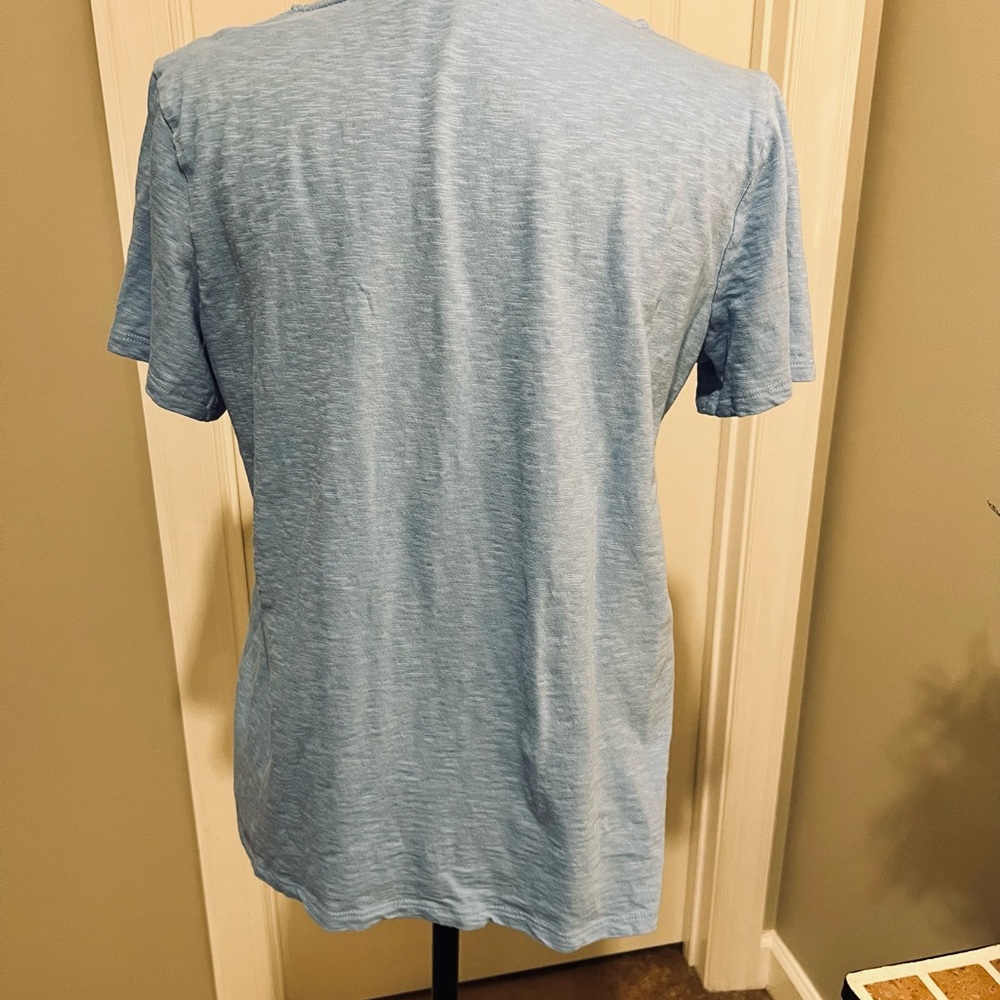 Talbots Light Periwinkle Blue Lace Trim Women's Top - Picture 3 of 5